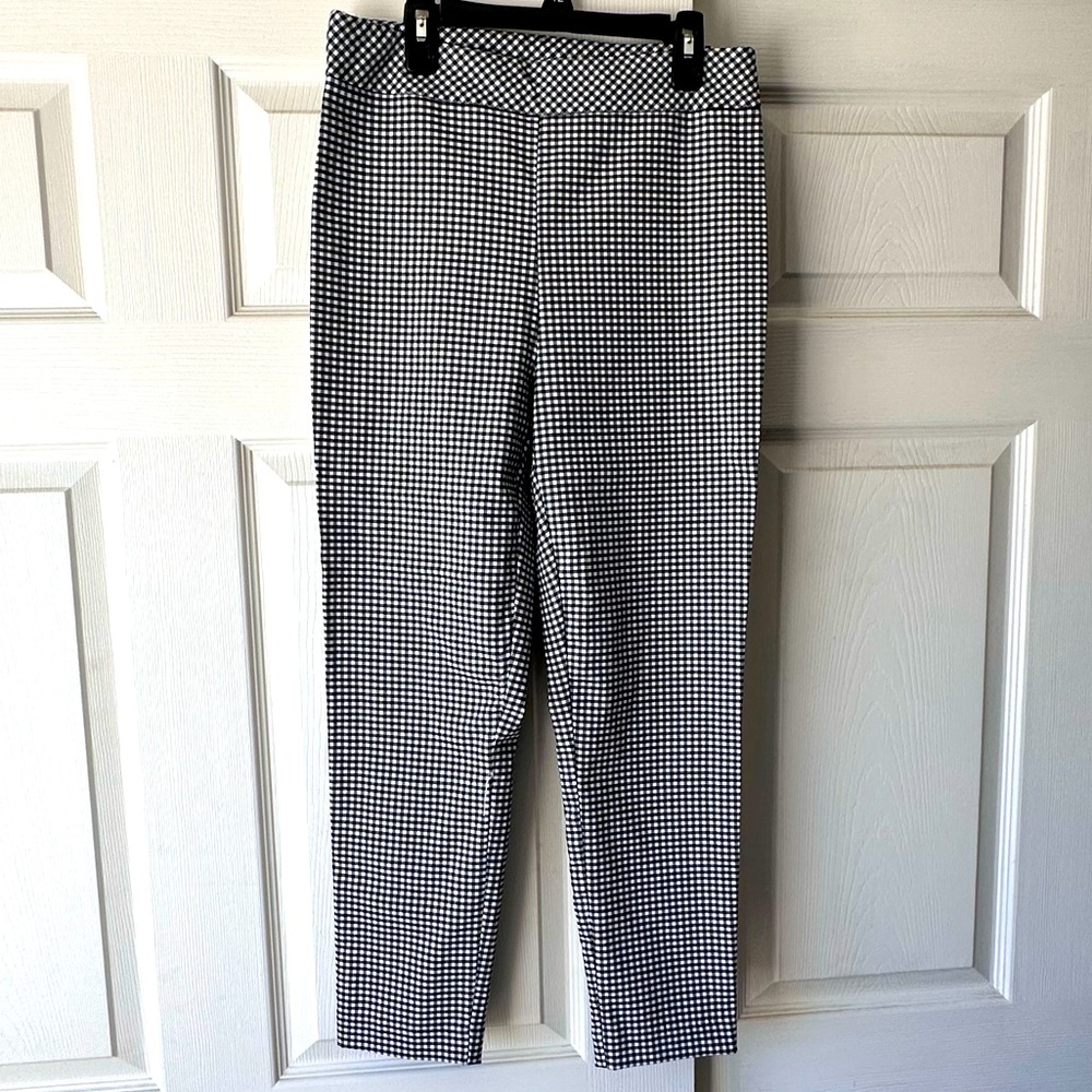 Capris, B&W Plaid, Women’s M